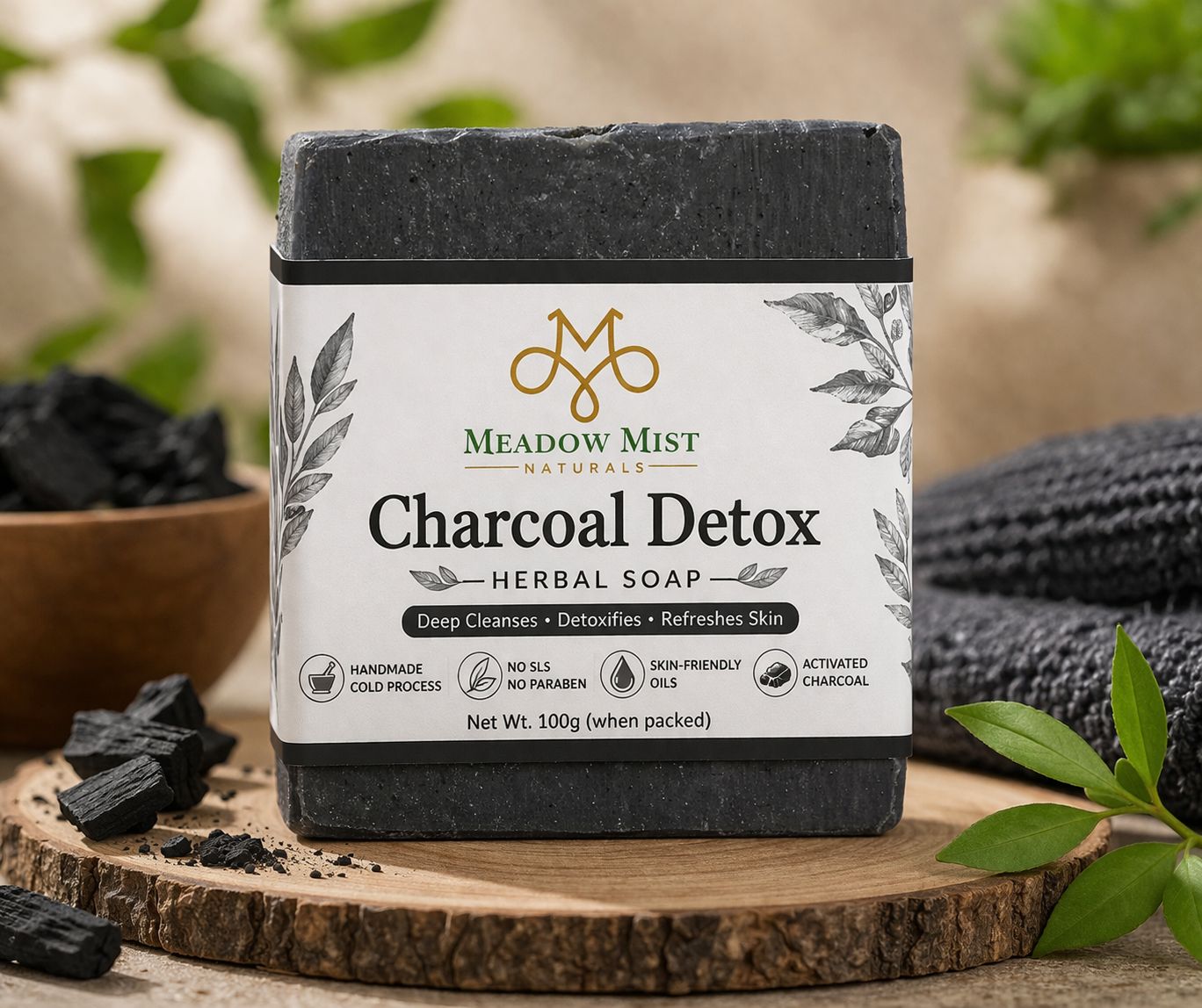 Cold Process Charcoal Detox Bar